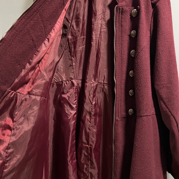 Torrid Burgundy Military Jacket - size 3 - Picture 9 of 13